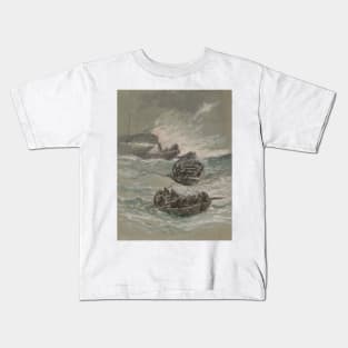 The Shipwreck by Elihu Vedder Kids T-Shirt